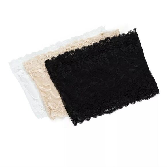 Lace Bandeau Bra | Strapless Stretch Tube Top - Picture 5 of 9